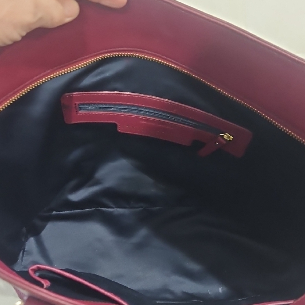 Juicy Couture Wine Red Tote with Gold Accents - Picture 9 of 13
